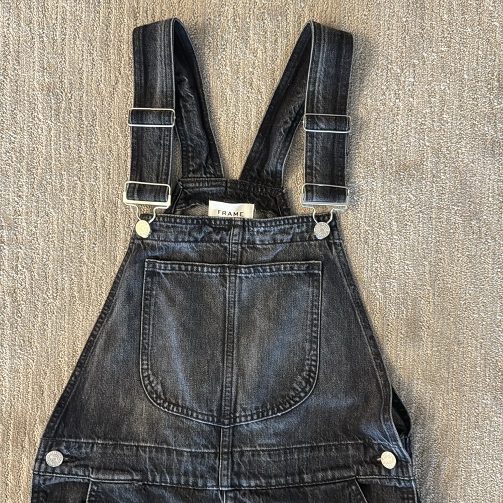 FRAME Denim Classic Overalls in Blackwater M - Picture 3 of 9